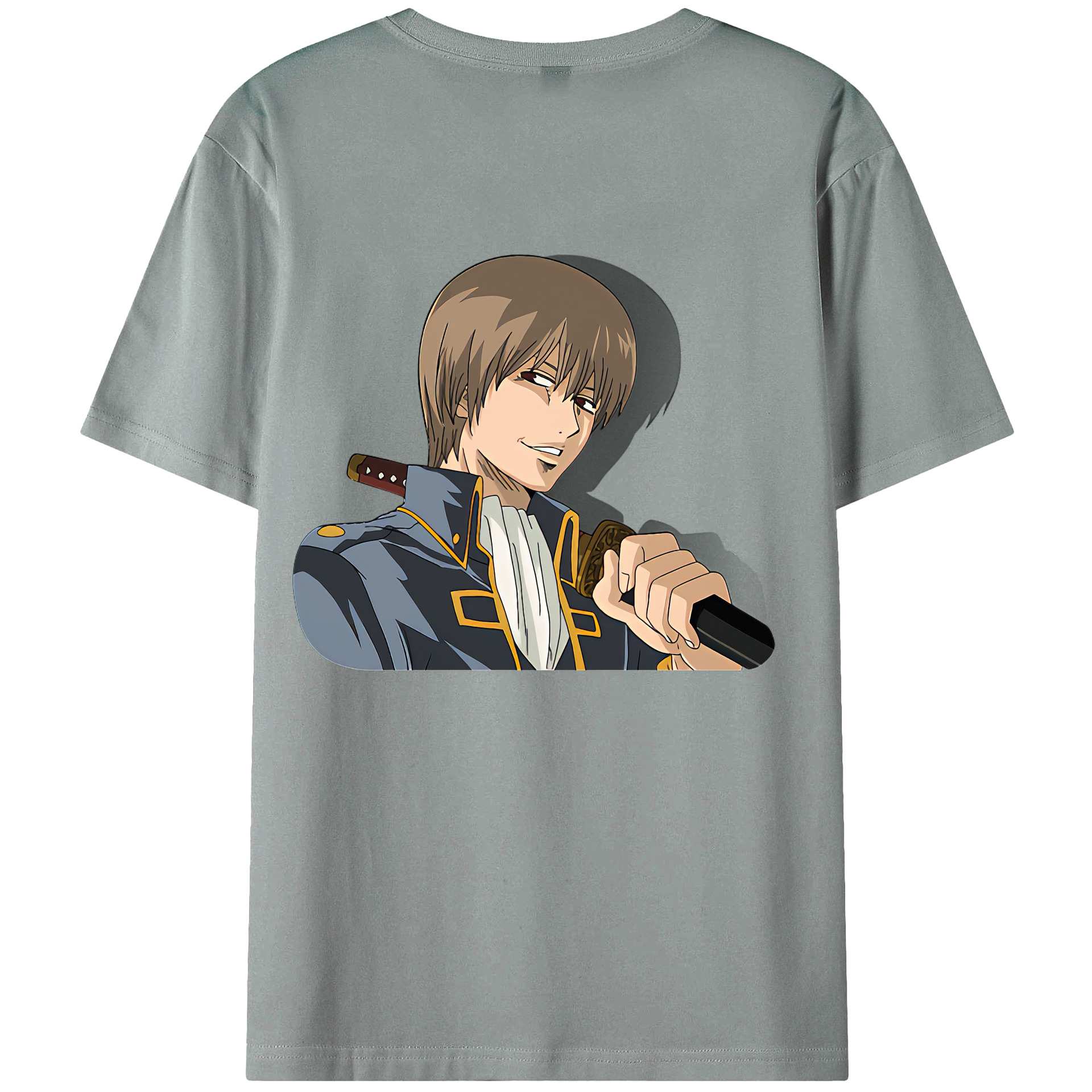 （画像用） ぎんたま 坂田銀時（さかたぎんとき） 神楽 志村新八（しむら しんぱち） GINTAMA Sakata Gintoki Kagura Shimura Shinpachi 綿100％ メンズ半袖Tシャツ（バックプリント） 通気性